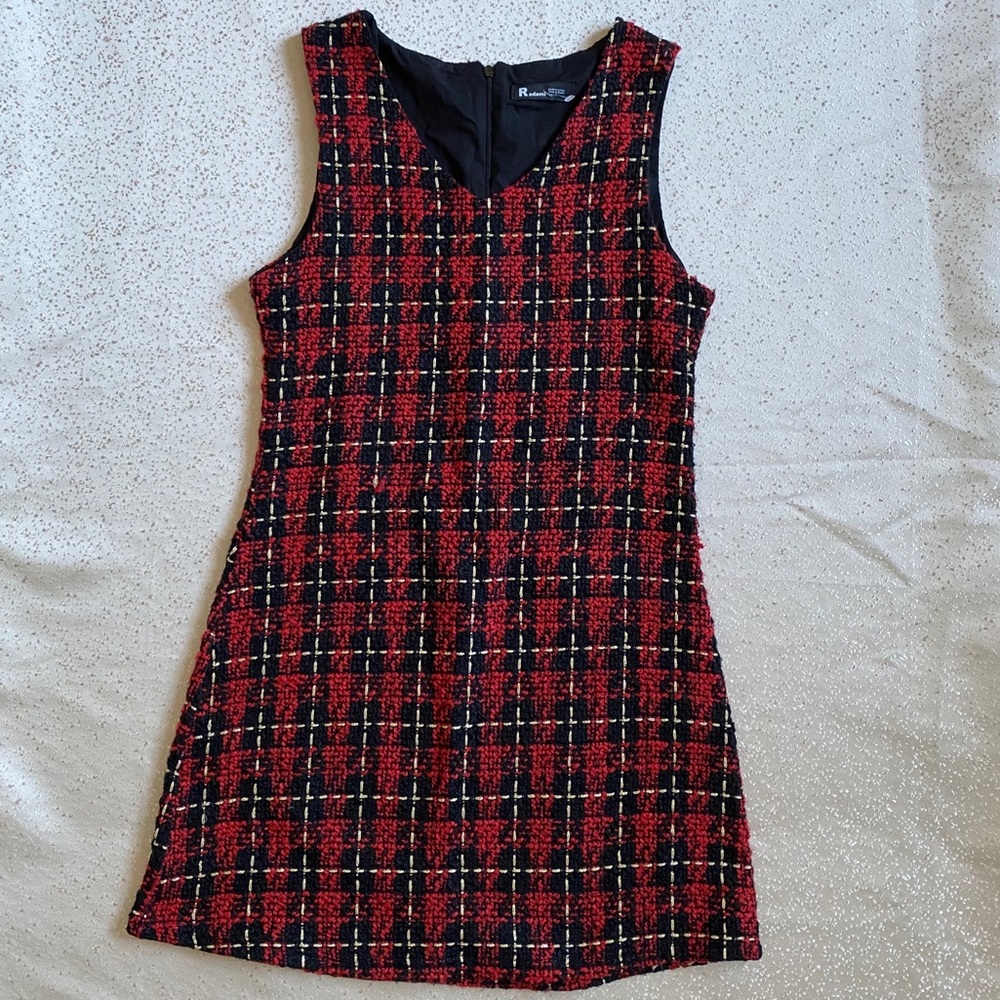 RADAMI Tweed Tartan Dress